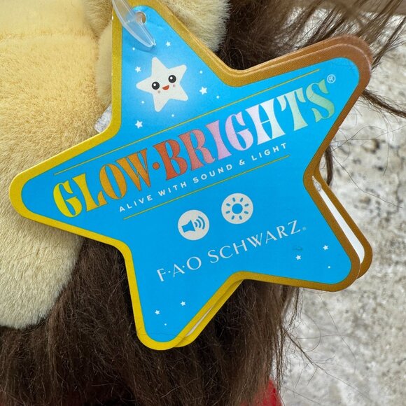 FAO Schwarz Glow Brights King Lion Plush 23” Lights & Sound Stuffed Crown Cape - Picture 9 of 12